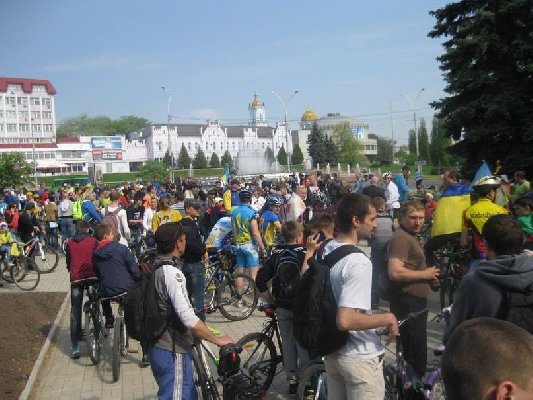 Велопробег в Сумах посвящённый единству Украины